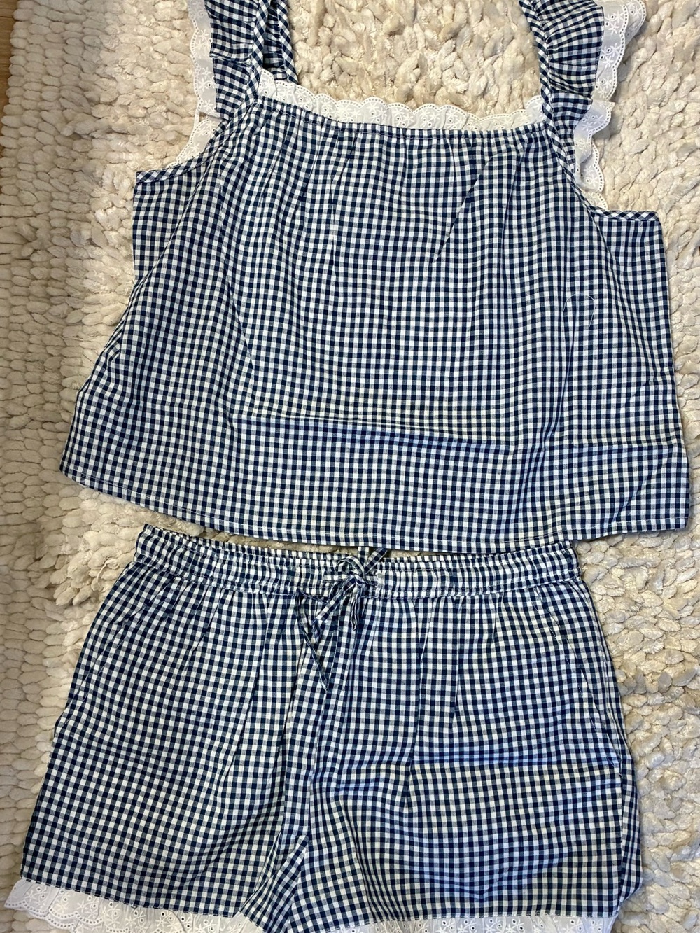 CAROLINE CONSTAS 2pc
Cotton Gingham Short
Pajamas Set - Picture 8 of 9